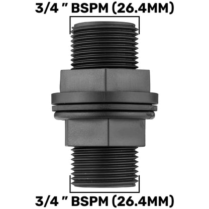 ¾″ BSP Water Butt Connector & Blue Female Quick Socket