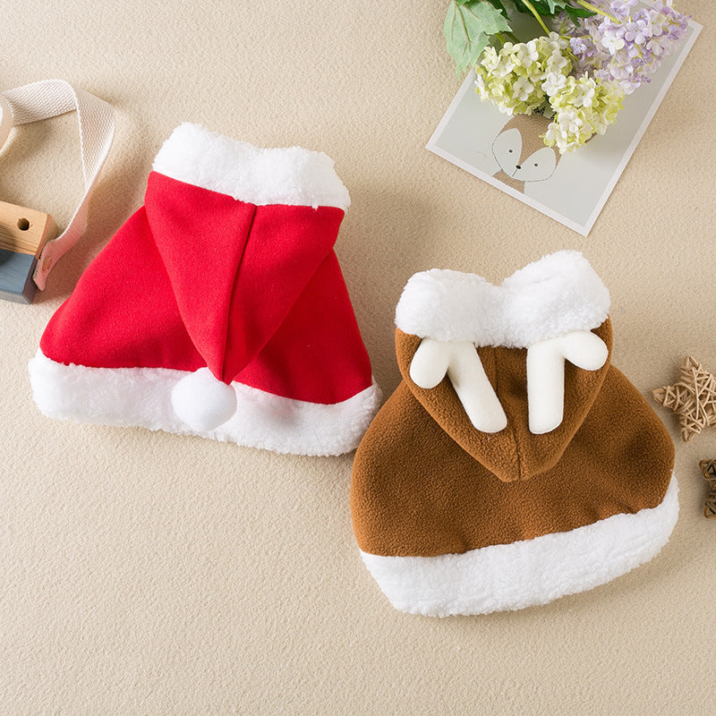 Pets Christmas Cloak Santa or Reindeer Design