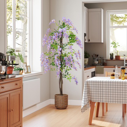 Artificial Wisteria Flower, Purple, 180cm
