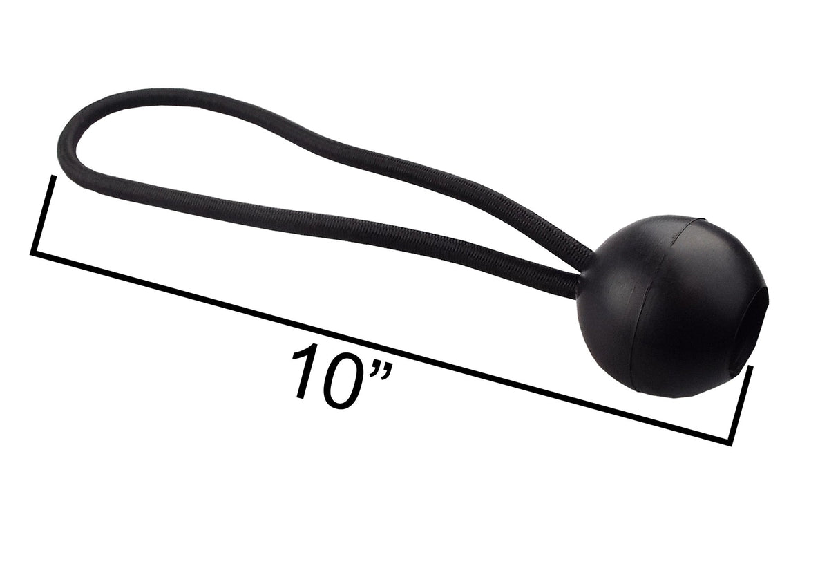 Black Ball Bungees – 10″, Pack of 10 or 100