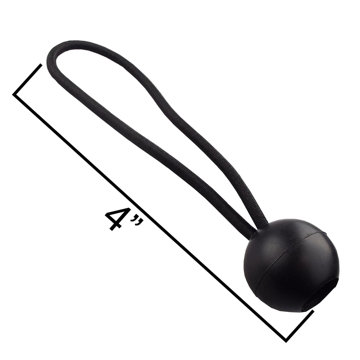 Black Ball Bungees – 4″, Pack of 10 or 100