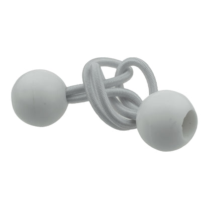 4″ White Bungee Ball Ties – Pack of 20 or 100