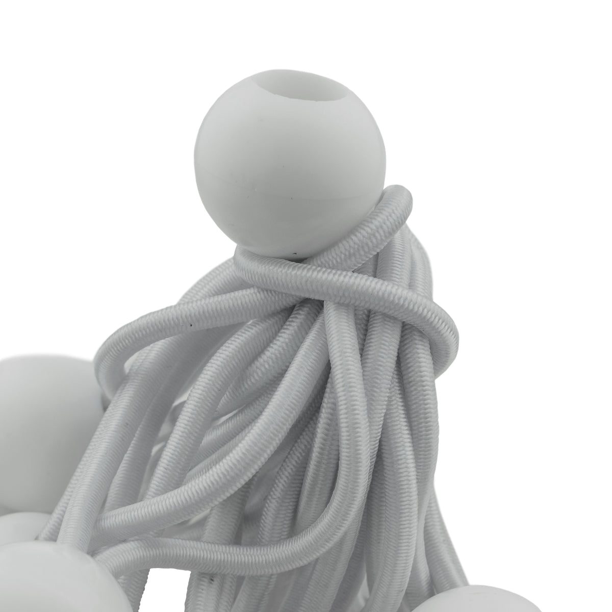 4″ White Bungee Ball Ties – Pack of 20 or 100