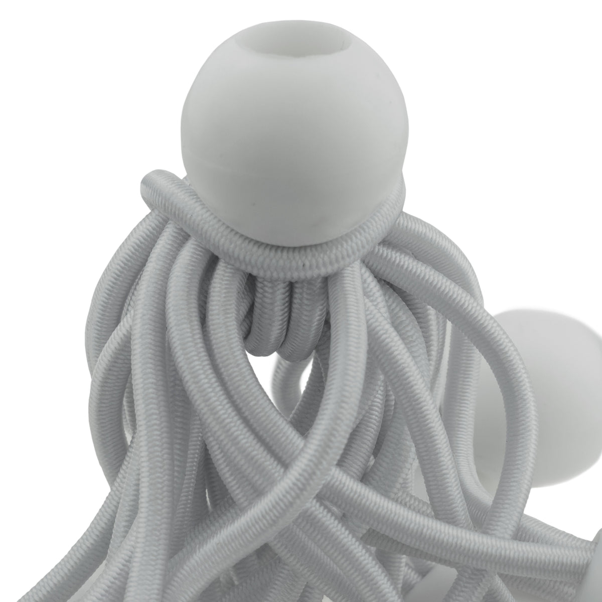 4″ White Bungee Ball Ties – Pack of 20 or 100