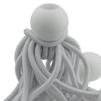 4″ White Bungee Ball Ties – Pack of 20 or 100