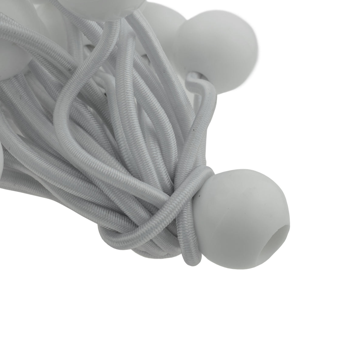4″ White Bungee Ball Ties – Pack of 20 or 100