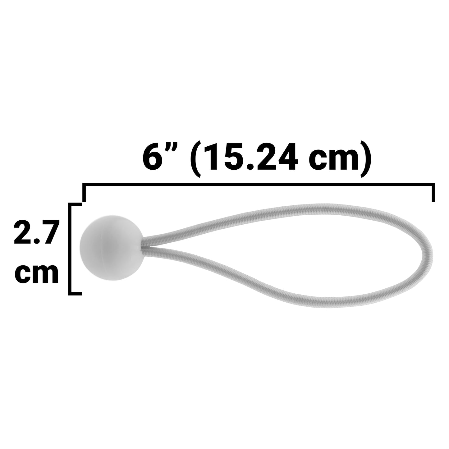 Bungee Ball 6" (White)