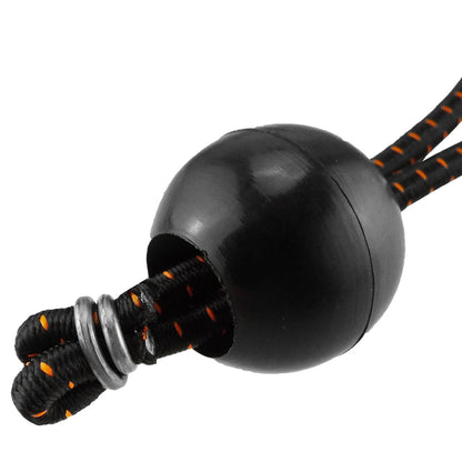 Black Bungee Ball Tie Set – 30 Pieces in 4″, 6″ & 10″ Sizes