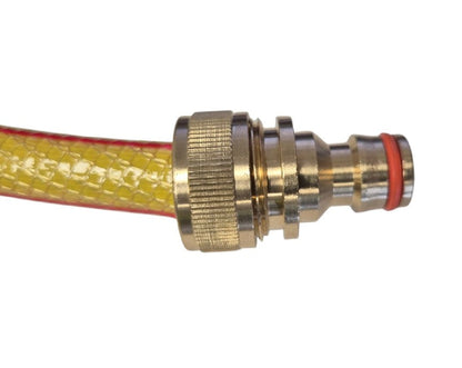 Brass BR-2122 Hose-End Connector – ½″ Hose to Male Snap-On