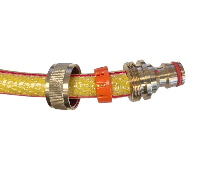 Brass BR-2122 Hose-End Connector – ½″ Hose to Male Snap-On