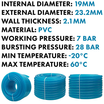 19mm Braided PVC Fuel Hose