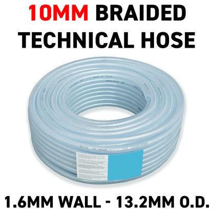 10mm Transparent Braided Reinforced PVC Hose