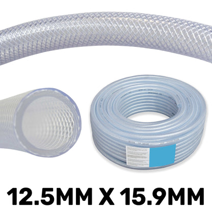 12.5mm Transparent Braided Reinforced PVC Hose
