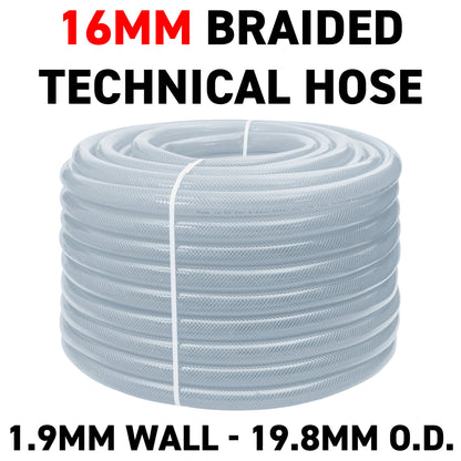 16mm Transparent Braided Reinforced PVC Hose