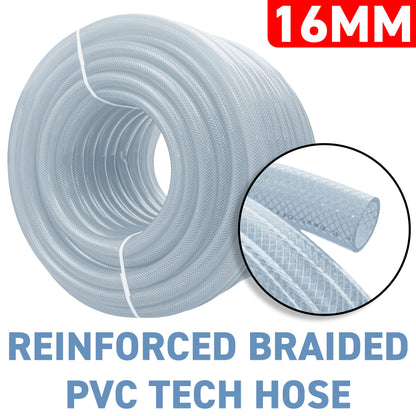 16mm Transparent Braided Reinforced PVC Hose