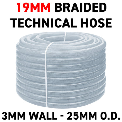 19mm Transparent Braided Reinforced PVC Hose
