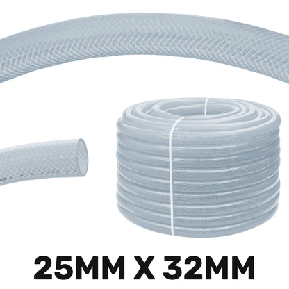 25mm Transparent Braided Reinforced PVC Hose