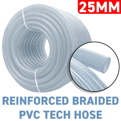 25mm Transparent Braided Reinforced PVC Hose