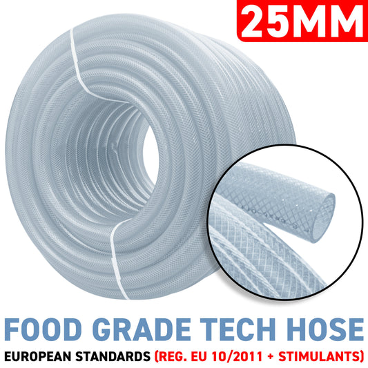 25mm Transparent Braided Reinforced PVC Hose