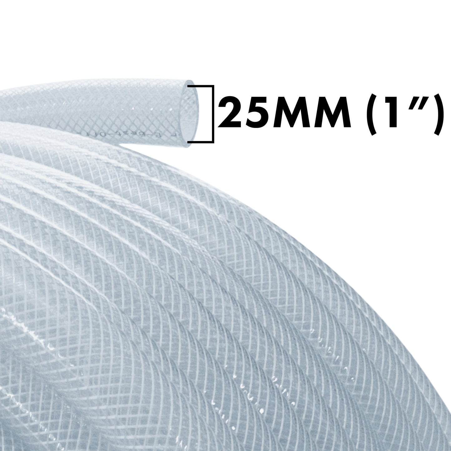 25mm Transparent Braided Reinforced PVC Hose