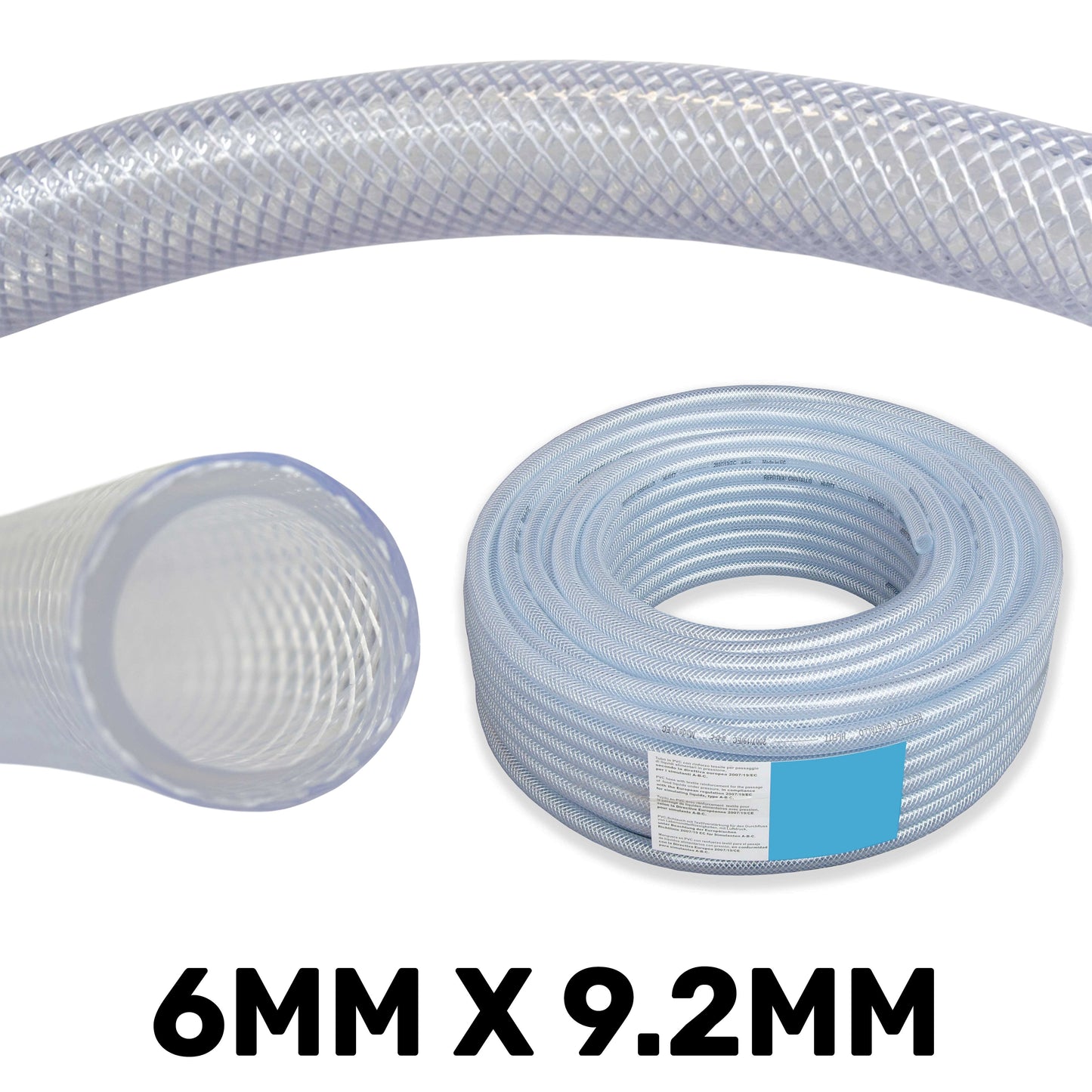 6mm Transparent Braided Reinforced PVC Hose