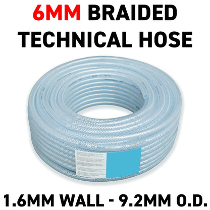 6mm Transparent Braided Reinforced PVC Hose