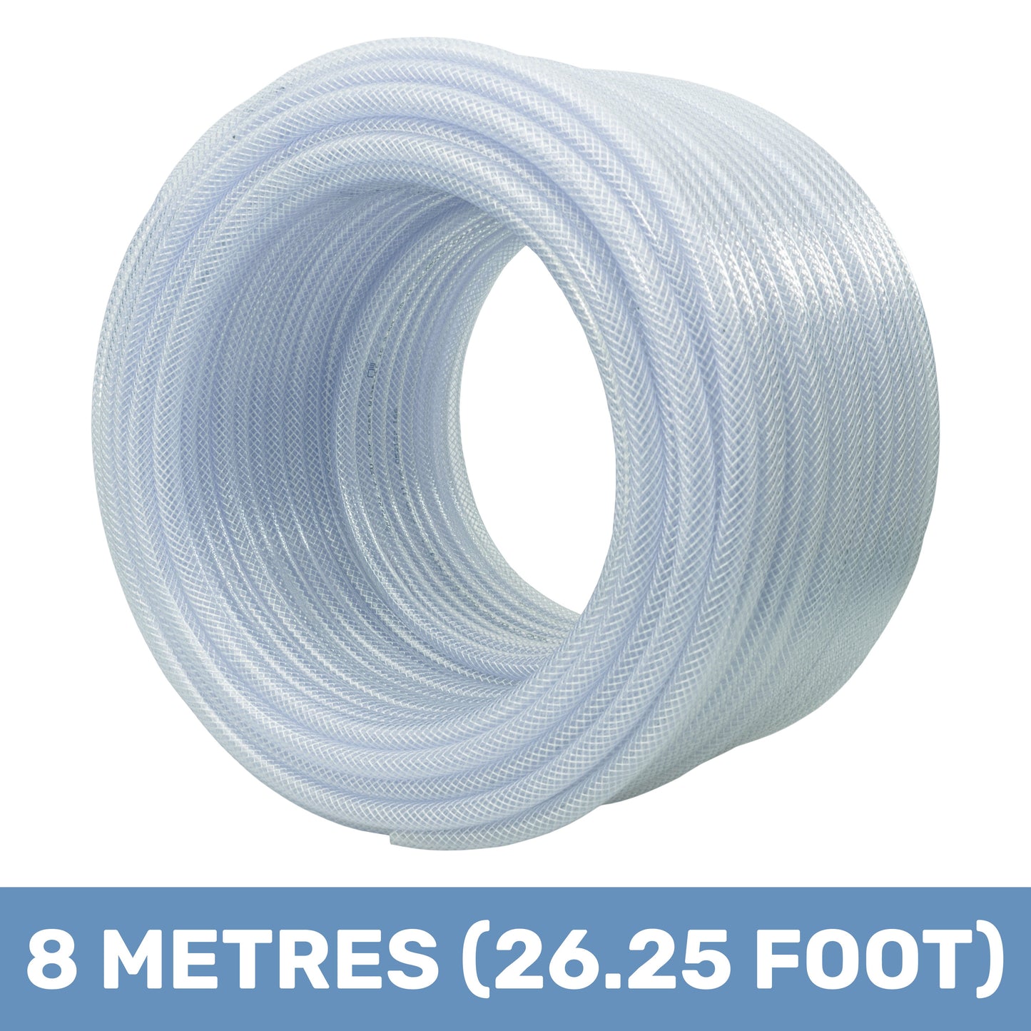 8mm Transparent Braided Reinforced PVC Hose