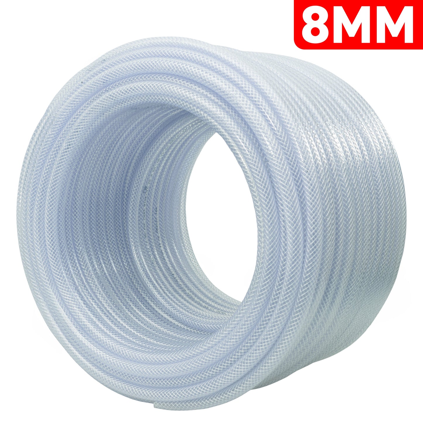 8mm Transparent Braided Reinforced PVC Hose