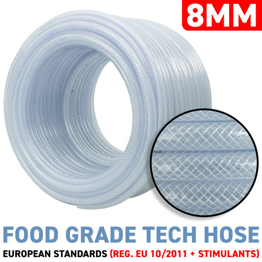 8mm Transparent Braided Reinforced PVC Hose