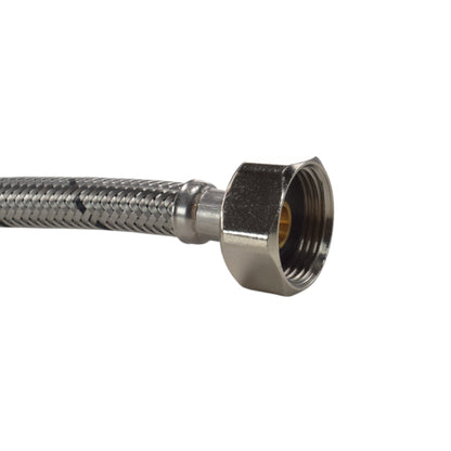 Braided Flexi Hose – 500mm, 15mm Compression to ¾″ BSP Female