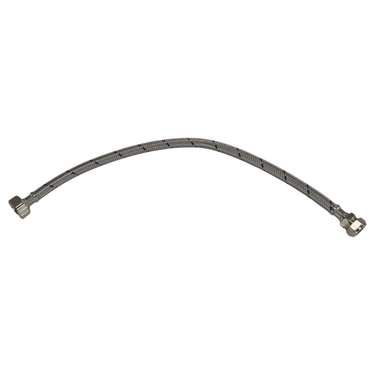 Braided Flexi Hose – 500mm, 15mm Compression to ¾″ BSP Female