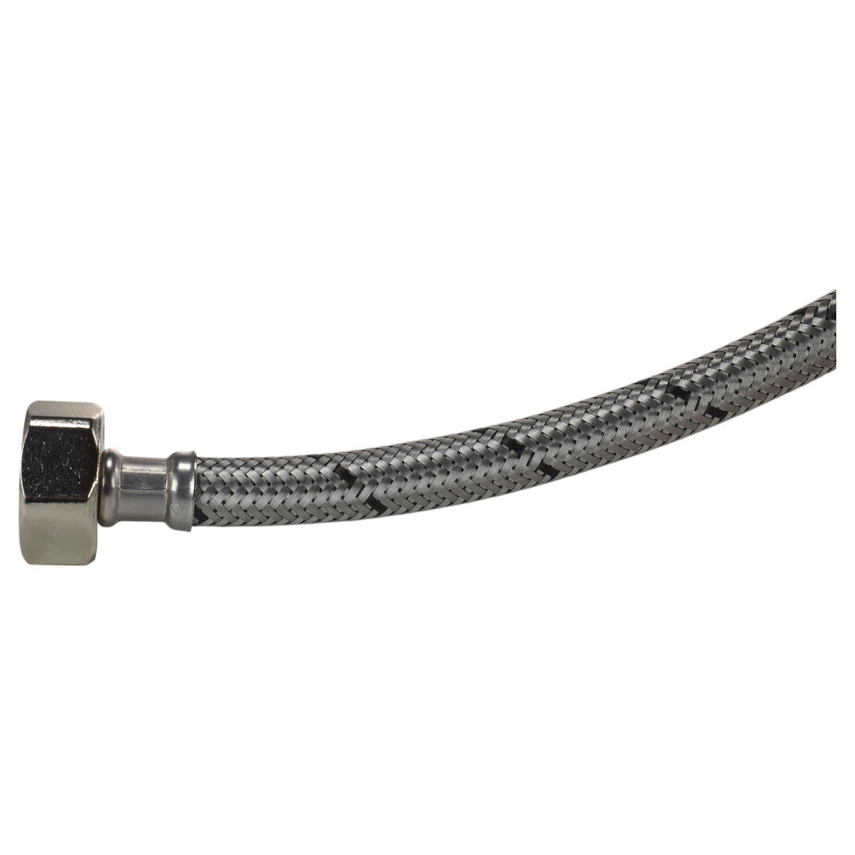 Braided Flexi Hose – 500mm, 15mm Compression to ¾″ BSP Female
