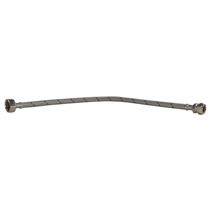 Braided Flexi Hose – 500mm, 15mm Compression to ¾″ BSP Female