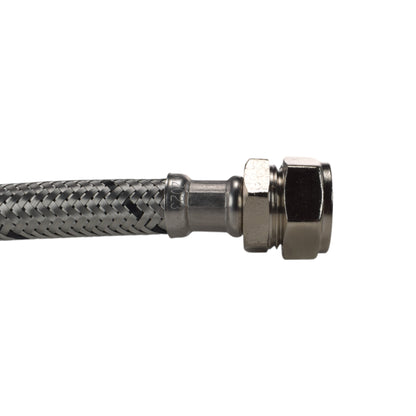 Braided Flexi Hose – 500mm, 15mm Compression to ¾″ BSP Female