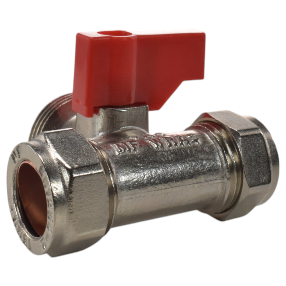 Brass Tee Valve – 15mm Compression with ¾″ BSP Male Branch