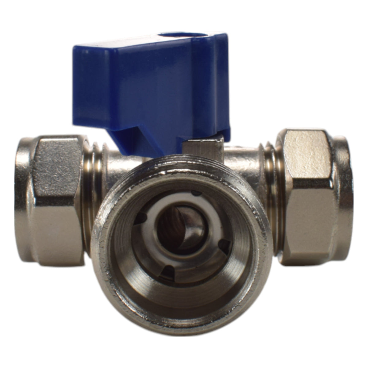 Brass Tee Valve – 15mm Compression with ¾″ BSP Male Branch