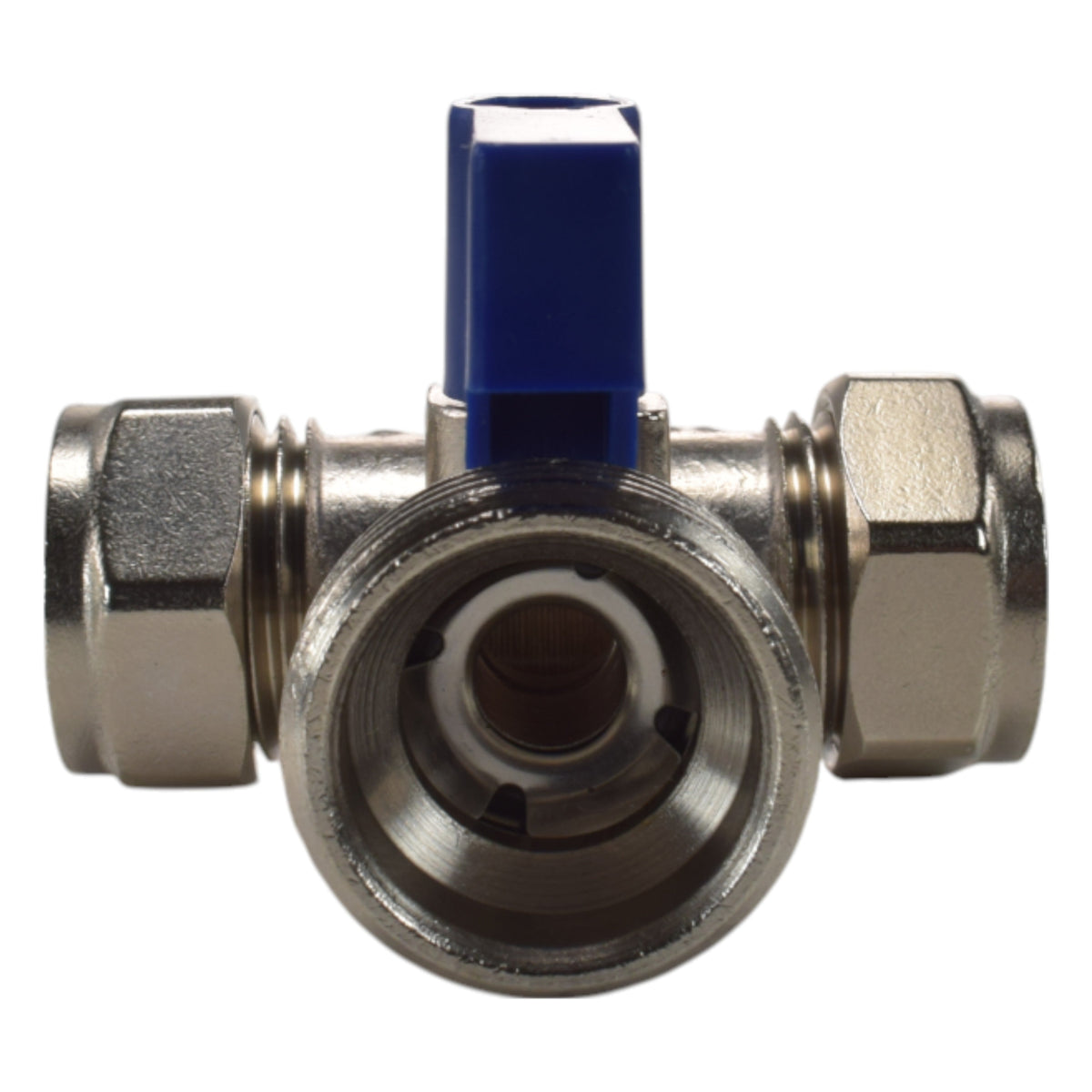 Brass Tee Valve – 15mm Compression with ¾″ BSP Male Branch