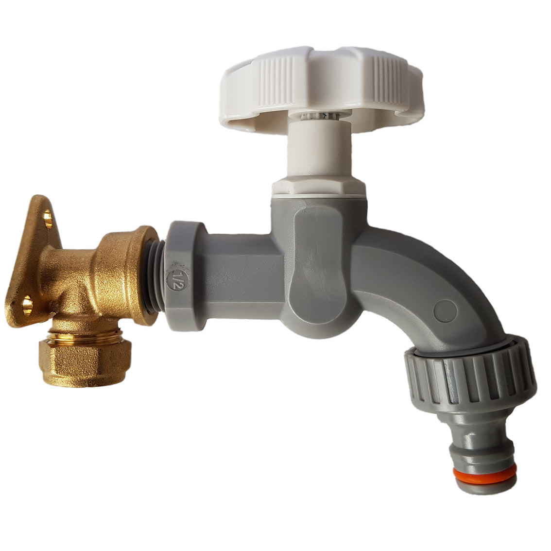 15mm Copper Wall Tap Kit – Grey Dial Tap; supplied product shown.