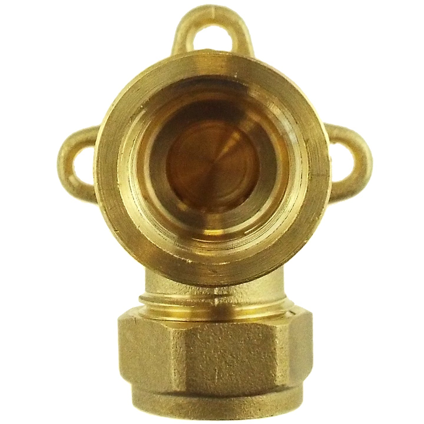 15mm Brass Wall Flange Kit with Lever Valve + Click Lock
