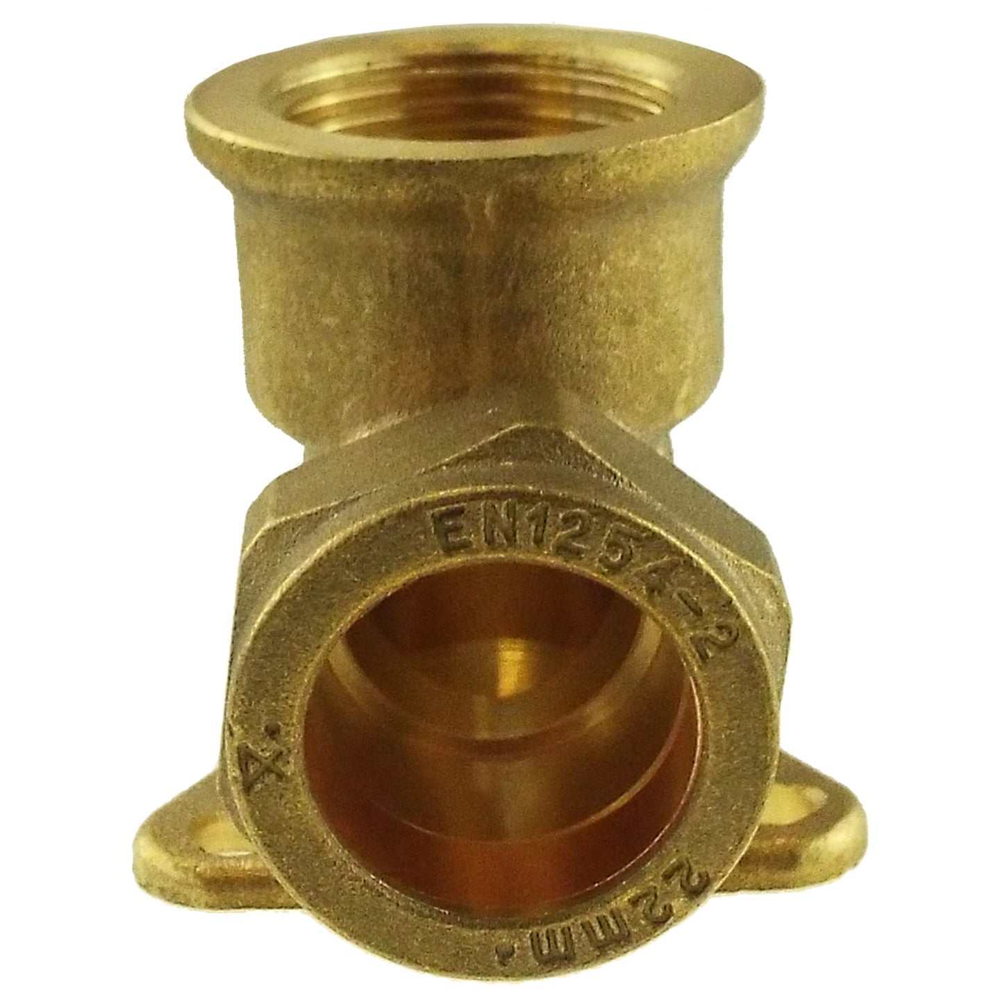 Brass Wall Mount for Copper Pipe 22mm - 3/4" BSPF