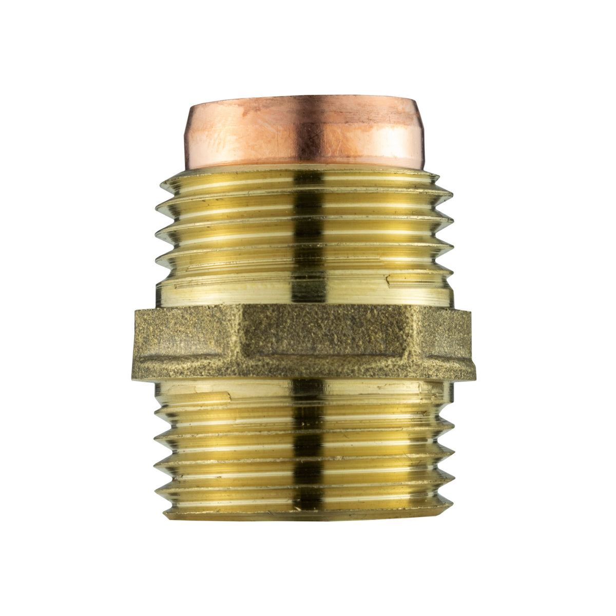 Brass Compression Adapter – 15mm Pipe × ¾″ BSP Male