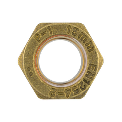 IBC S60X6 Cap – 15mm Brass Compression Straight