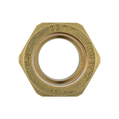 IBC S60X6 Cap – 22mm Brass Compression Straight