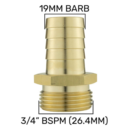 32mm MDPE Wall Kit – 19mm Brass Hose Tail