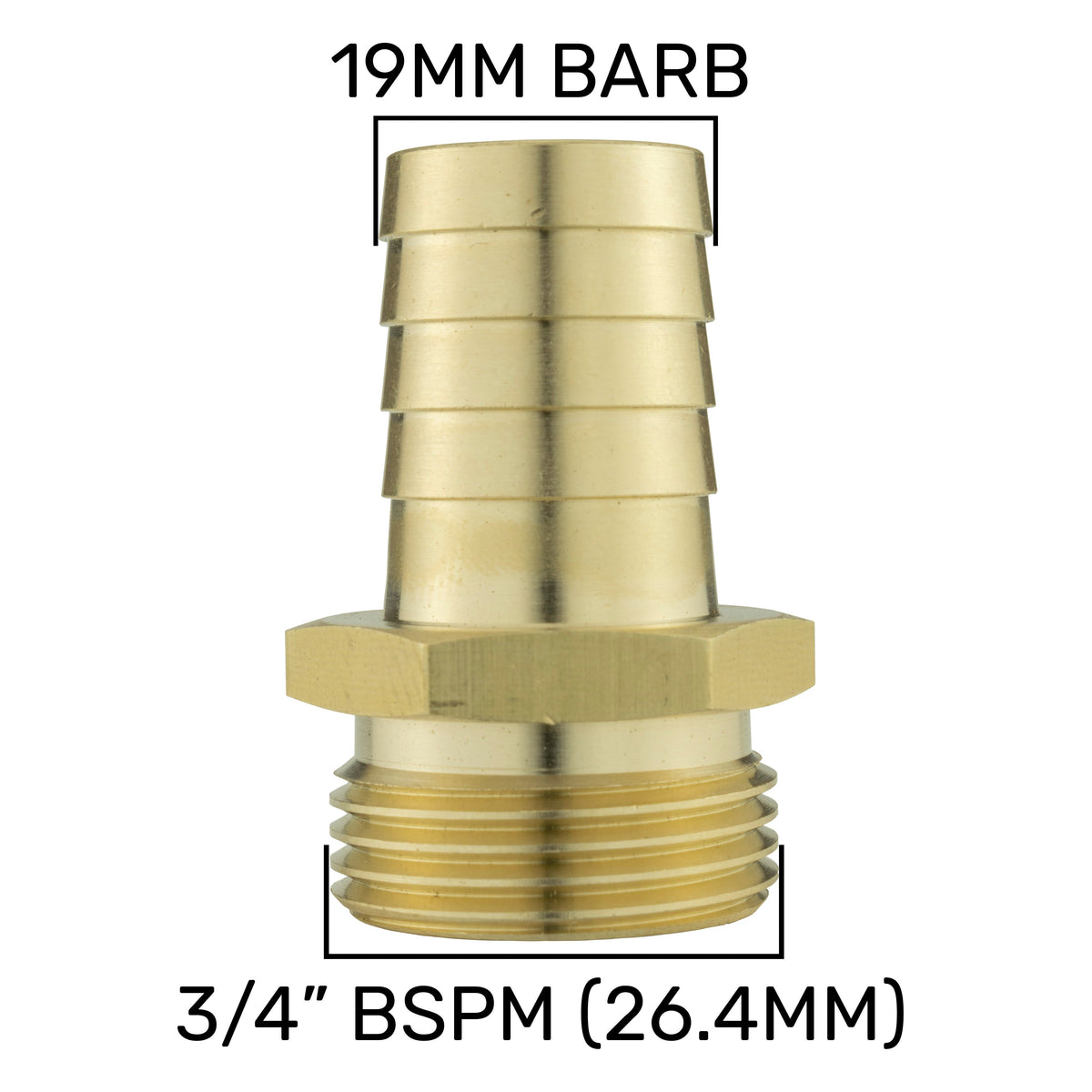 25mm MDPE Wall Kit – 19mm Brass Barb & Separate MDPE Valve