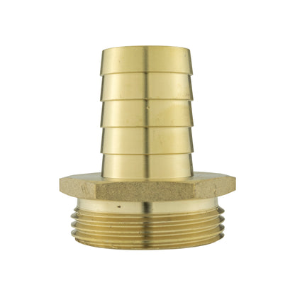 Brass Hose Tail Adapter – 25mm Barb × 1¼″ BSP Male