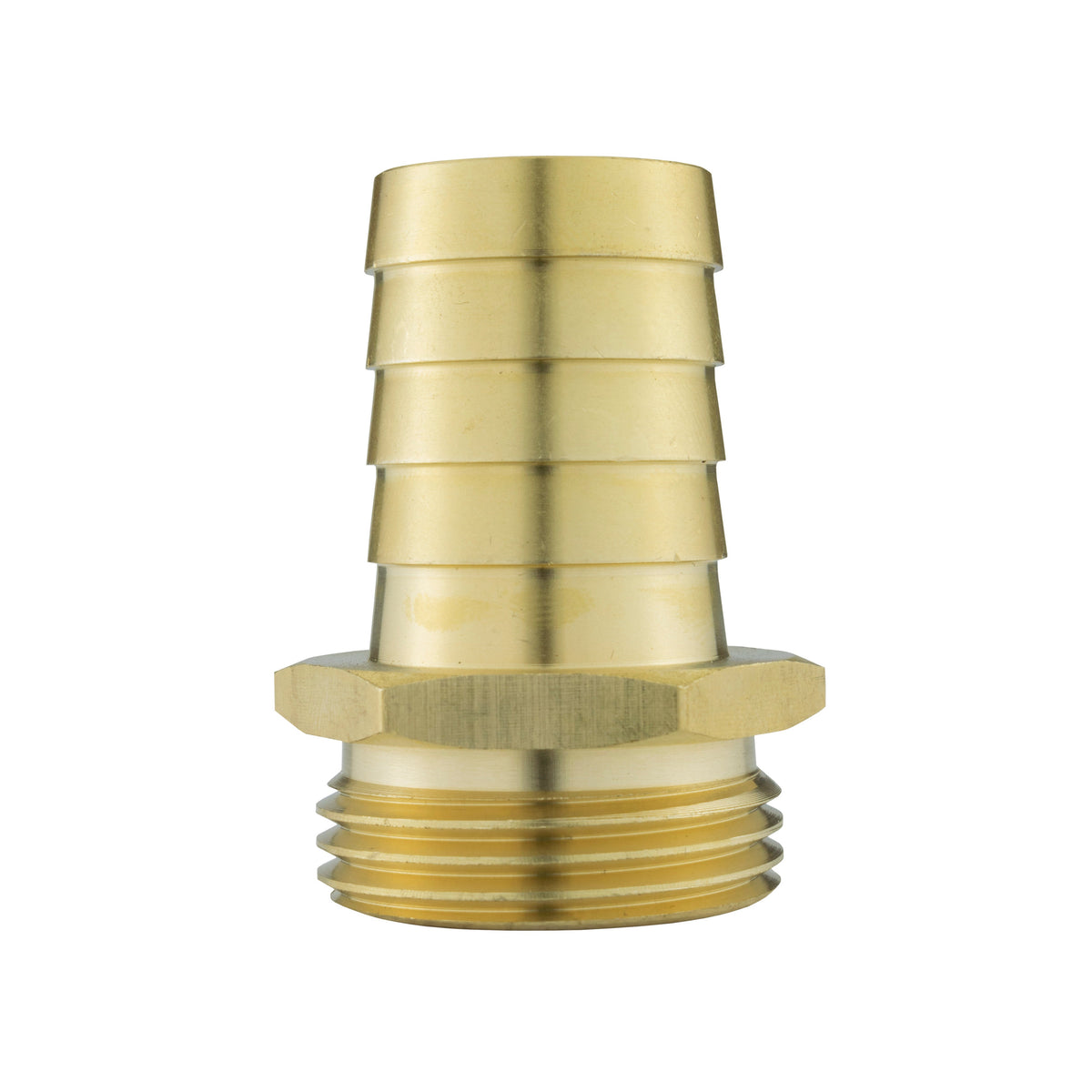 Brass Hose Tail Adapter – 25mm Barb × 1″ BSP Male