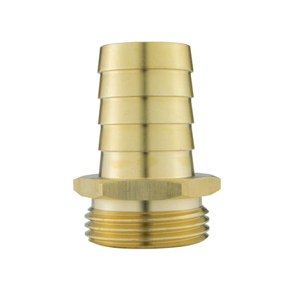 Brass Hose Tail Adapter – 25mm Barb × 1″ BSP Male