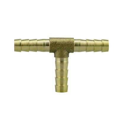 Brass T-Piece Hose Connector – 8mm Barbs