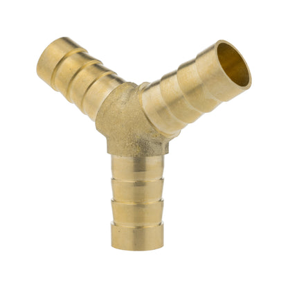 Brass Y-Piece Hose Connector – 10mm Barbs